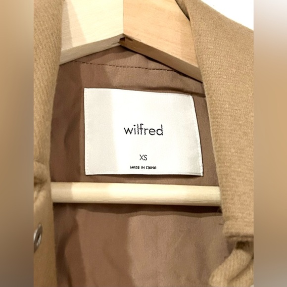 Aritzia Wilfred Rialto Wool Belted Shirt Jacket Camel Tan XS - Picture 7 of 9